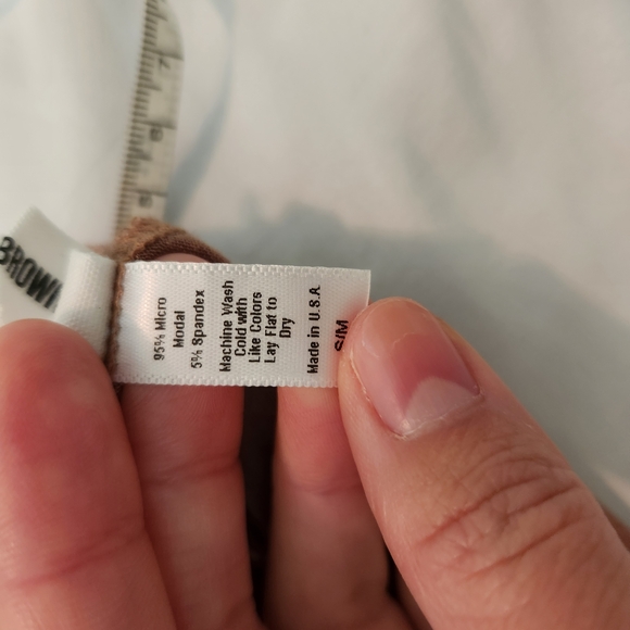 Joah Brown Tan Drape Neck Crop Top - Picture 6 of 9